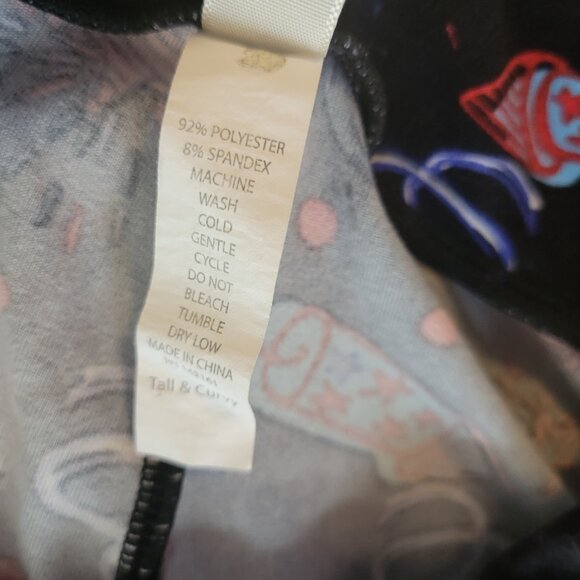 Fourth of July Lularoe Womens Pants TC Tall Curvy Leggings Firecracker B14E - Picture 10 of 10